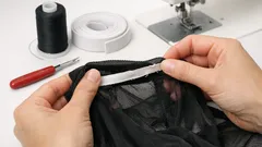 How to replace the waistband elastic in mesh tights without snagging the fabric