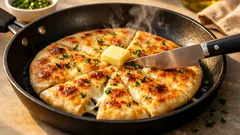 5-minute skillet cheese flatbread for busy mornings