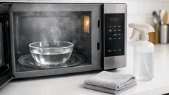 Clean your microwave with vinegar steam in 10 minutes