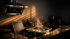 How to clean a range hood filter fast with baking soda and hot water